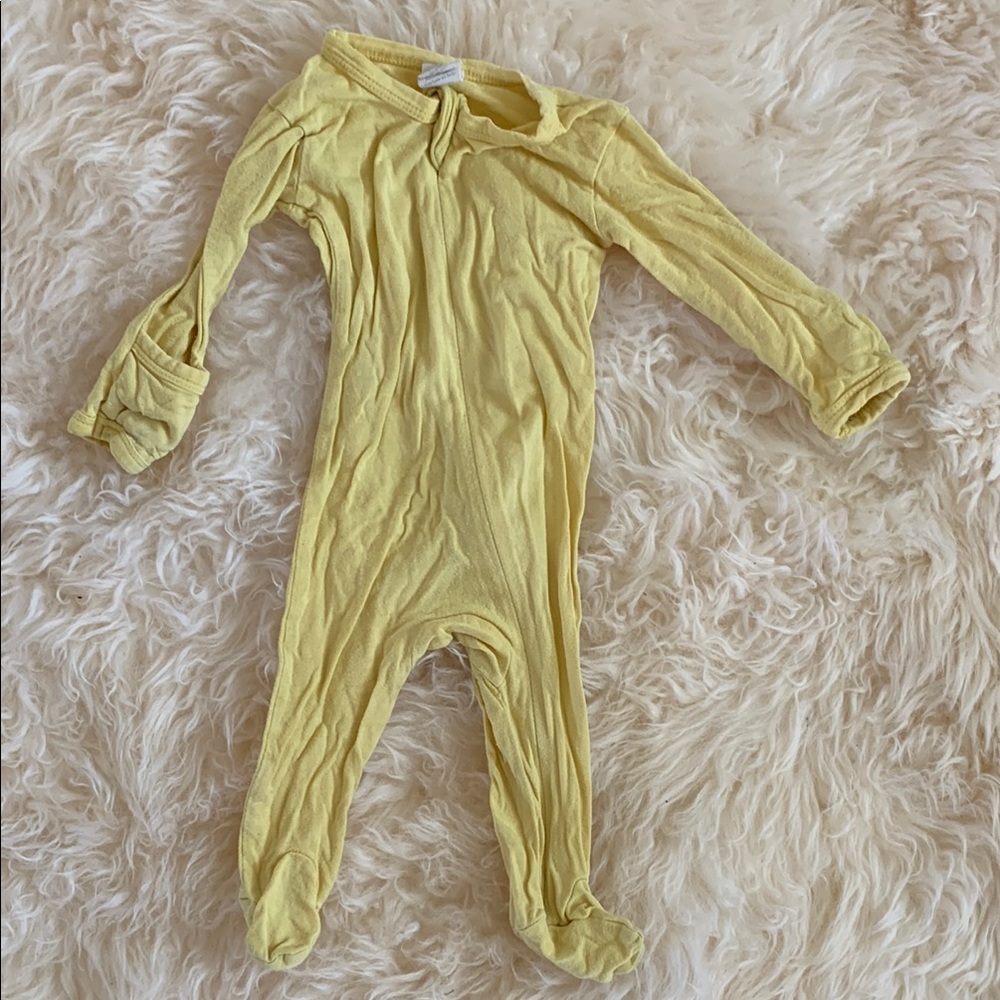 Kate Quinn Sunny Yellow Bamboo Footie Pajamas 0-3mo